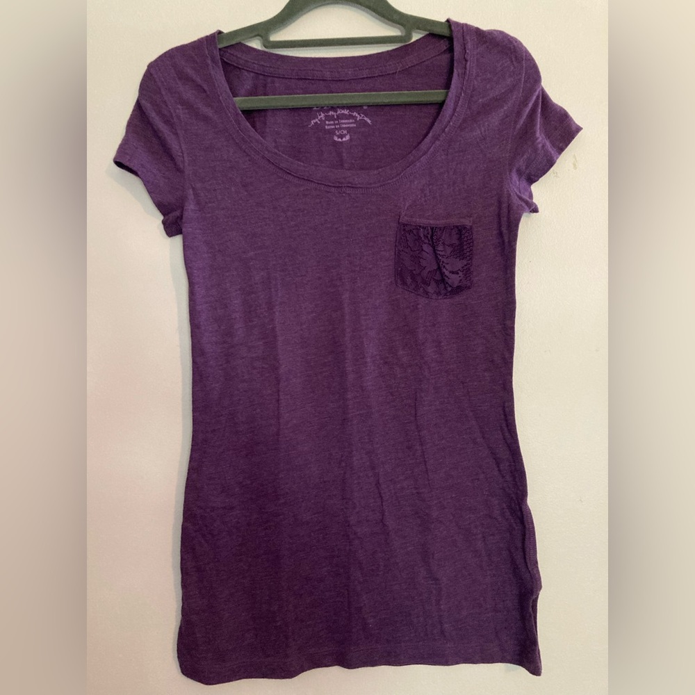 3/$10 Decree Lace Pocket Tee